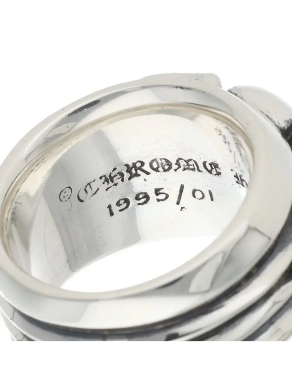 Chrome Hearts Dagger Heart Silver Ring